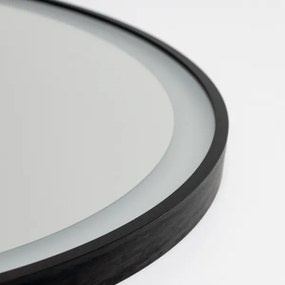 Brilagi-LED Oglindă încălzită, cu dimmer și iluminare LED integrată ALU PRO, 18W, 230V, Ø 60 cm, IP44, negru