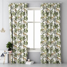 Draperii exotice cu agățare pe agrafe in sufragerie 140x250 cm