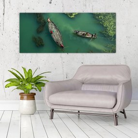 Tablou - Pescarii de pe râu (120x50 cm)