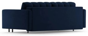 Canapea albastru-închis extensibilă, cu spațiu de depozitare cu tapițerie din catifea 222 cm Bali – Cosmopolitan Design