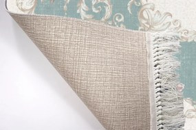Set 3 Covoare Living / Dormitor, 7716MN, Poliester, Crem / Verde