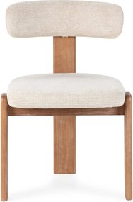 Scaune de dining crem 2 buc. tapițate Nadia – MOME