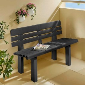 Bancă de grădină ORCHIDEA, 110x52x71cm, antracit I.P.A.E-Progarden