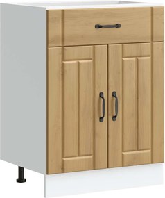 vidaXL Dulap de bază de bucătărie „Lucca” din lemn de stejar artizanal