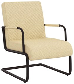 vidaXL Scaun tip consolă, crem, piele ecologică