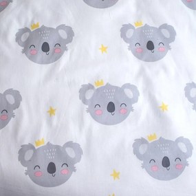 Lenjerie de pat pentru copii gri din bumbac pentru pătuț 100x135 cm Koala "Sweet Dreams" – Jerry Fabrics