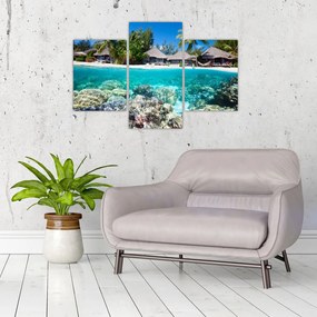Tablou cu plaja pe insulă tropicală (90x60 cm)