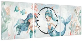 Tablou - Sirene (cu ceas) (90x30 cm)