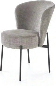 Scaun K590, gri - Cremona 96, stofa catifelata/otel, 55x66x80 cm