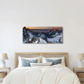 Tablou - Răsărit de soare în munți (120x50 cm)