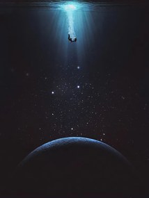 Ilustrație Falling, spacerocket art