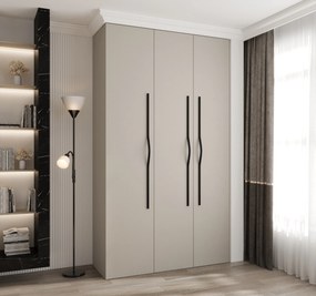 Dulap de haine 140 cm Carmela 50-2 (Cașmir + Negru). 1126739