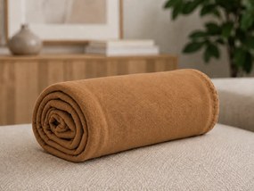 Patura fleece FLEORA, maro inchis Dimensiune: 180 x 200 cm
