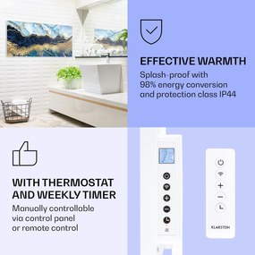 Klarstein Wonderwall Air Art Smart, încălzitor cu infraroșu, marmură albastră, 120 x 60 cm, 700 W