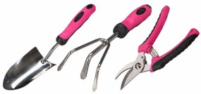 Sixtol Set de unelte de grădină GARDEN PINK 3, 3buc