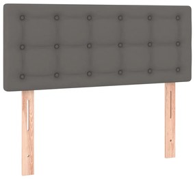 vidaXL Tăblie de pat, gri, 90x5x78/88 cm, piele ecologică