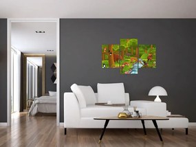 Tablou pentru copii cu animale (90x60 cm)