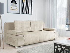 Canapea extensibilă Miami 129Cutie de pat, Beige, 77x200x92cm, 66 kg, Picioare: Plastic