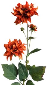 Floare artificială Jiřina ruginie, 72 cm