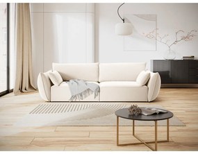 Canapea bej cu tapițerie din catifea 208 cm Vanda – Mazzini Sofas