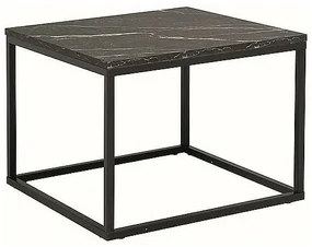 Masa de cafea cu blat in decor marmura ROSSI B 60x60 negru