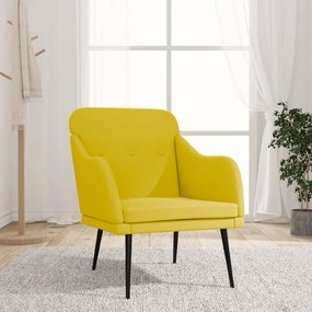 351482 vidaXL Fotoliu, galben deschis, 63x76x80 cm, textil