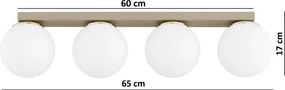 Brilagi - Plafonieră cu spoturi MILO 4xE27/60W/230V bej/auriu