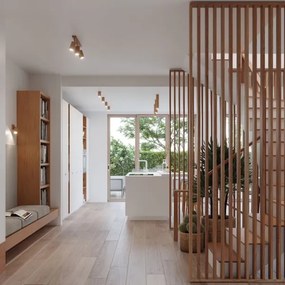 Spot ZEKE 1xGU10/40W/230V 10 cm stejar Sollux SL.1033