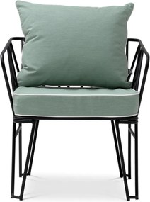 Scaun design LUX pentru exterior, Tesatura, Metal, Clifton blaise light blue