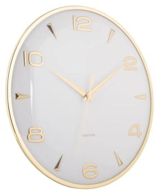 Karlsson 6017WH ceas de perete design alb, diametru  40 cm