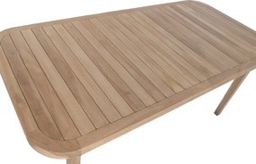 Masă dining pentru exterior din lemn de tec 180 cm finisaj natural, „Malindi”