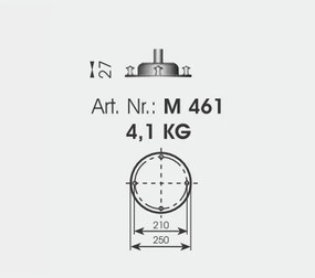 Stalp iluminat exterior din fier forjat, inaltime 51cm, AL 6661