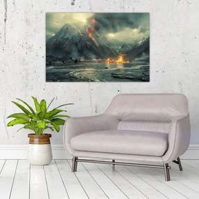 Tablou - Erupție vulcanică (90x60 cm)