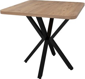 Masa de bucatarie din MDF patrat, texturata, Homs 80x80X75 cm