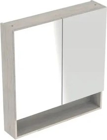 Dulap cu oglinda suspendat Geberit Selnova Square nuc deschis 2 usi 79 cm