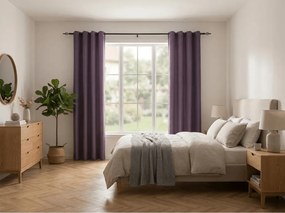 Draperie opaca DUNES VELVET 140x250 cm, mov Agatat: Inele metalice