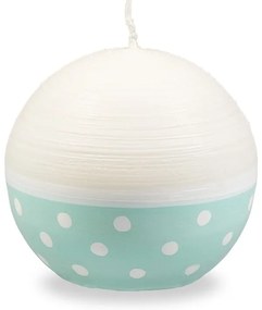 Lumânare Unipar Sweetness, durată ardere 22 h, alb - turcoaz