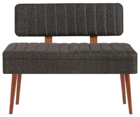 Masă de sufragerie extensibilă cu 2 scaune și 2 bănci Vlasta (nuc + antracit). 1073079