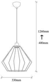 Lustră metalică Opviq lights Aristea, negru