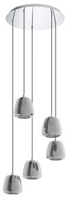 Lustră pe cablu ALBARINO 5xE27/40W/230V gri Eglo 39668