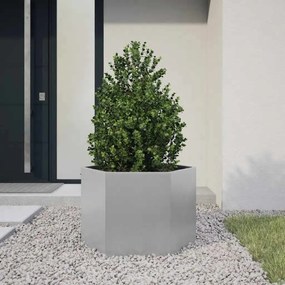 vidaXL Jardinieră de grădină 69x60x45 cm oțel galvanizat hexagonal