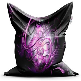 Sac de șezut Classic abstracție mov - pentru copii, negru / violet