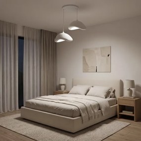 Brilagi - Lampă suspendată pe cablu WABI SABI, 2xE27/40W/230V, Ø 74 cm, albă