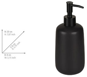 Dozator de săpun lichid negru din ceramică 500 ml Olinda – Allstar