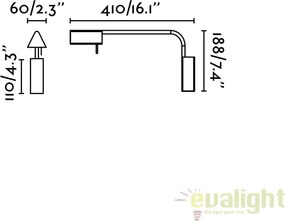 Aplica perete LED dimabila stil modern minimalist ACADEMY crom 28200