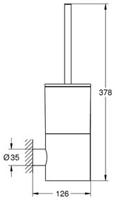 Perie WC Grohe Atrio antracit periat Hard Graphite