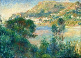 Tablou pe sticlă - Auguste Renoir, View of Monte Carlo from Cap Martin, reproducere (70x50 cm)