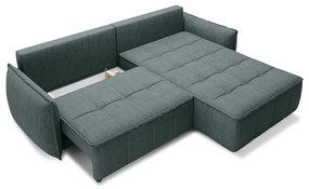 Colțar verde extensibil/cu spațiu de depozitare cu tapițerie din catifea (cu colț pe partea dreaptă/cu șezlong) Campo – ELTAP