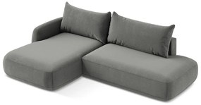 Colțar gri extensibil (cu colț pe partea stângă/cu șezlong) Hale – Makamii