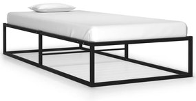 Cadru de pat, negru, 90 x 200 cm, metal 90 x 200 cm